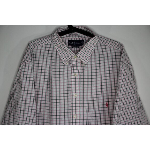 Polo Ralph Lauren Mens 3XB 3XL Big Grid Button Up Shirt O944 - Picture 2 of 4